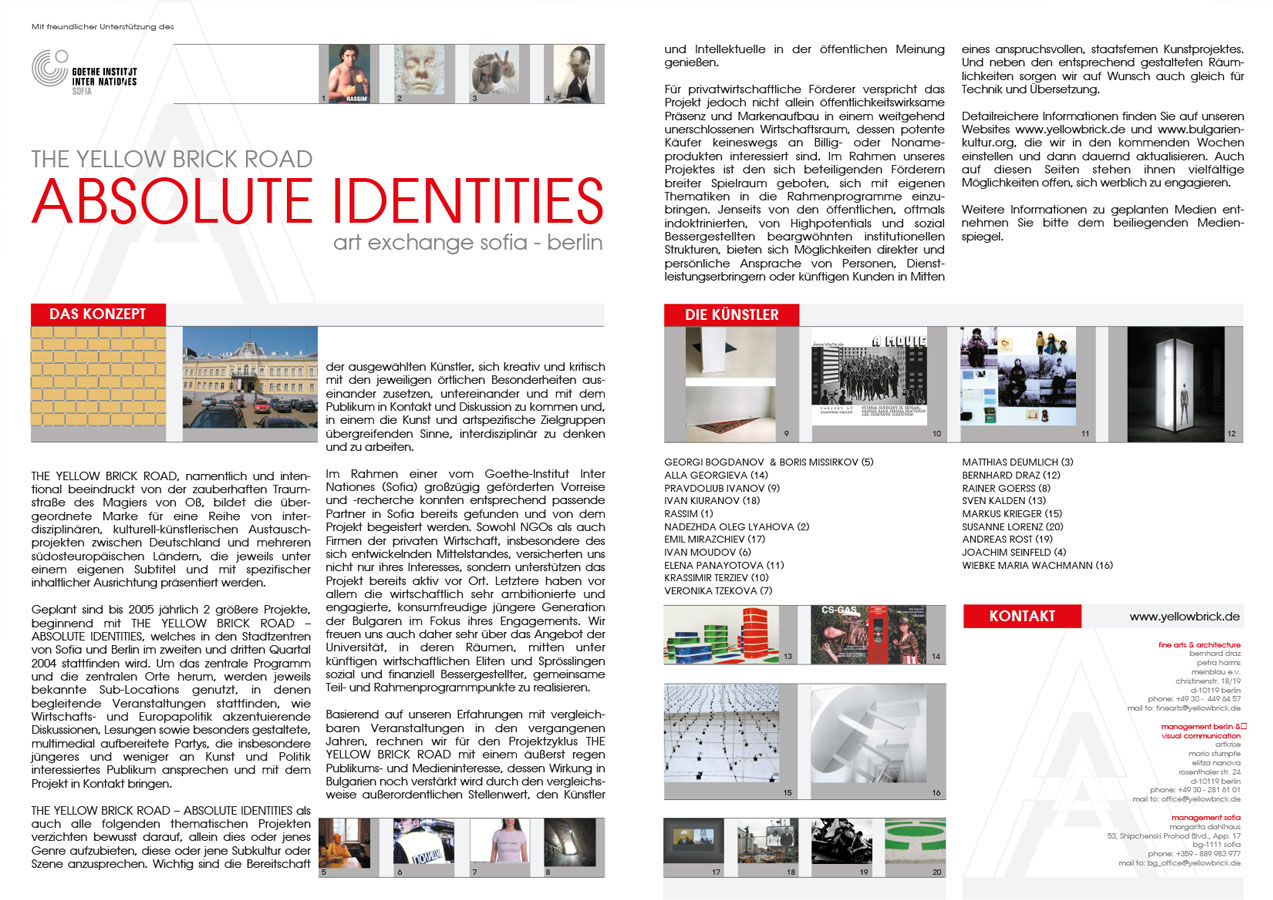 Folder "Absolute Identities", Kunstprojekt