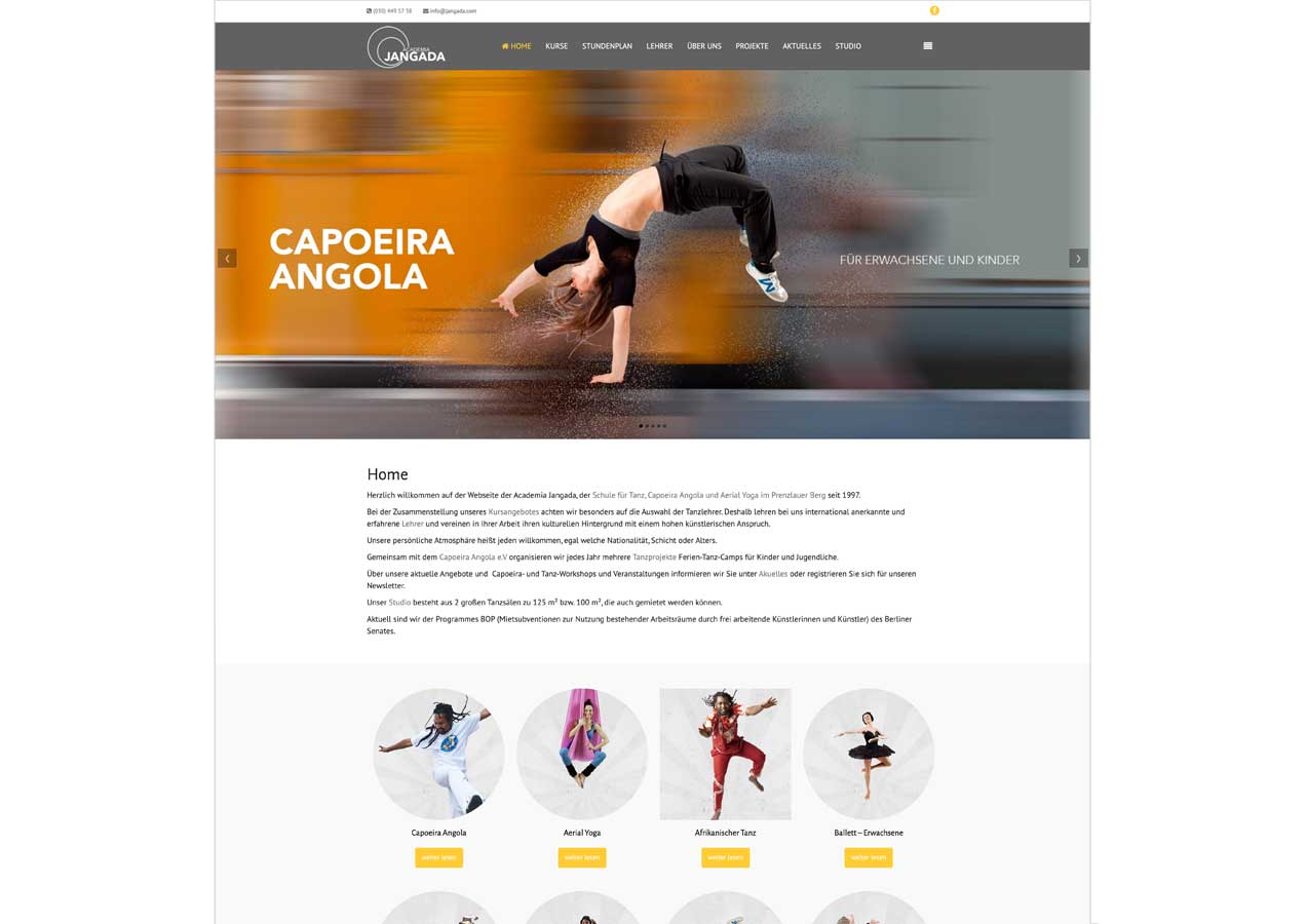 Website Academia Jangada