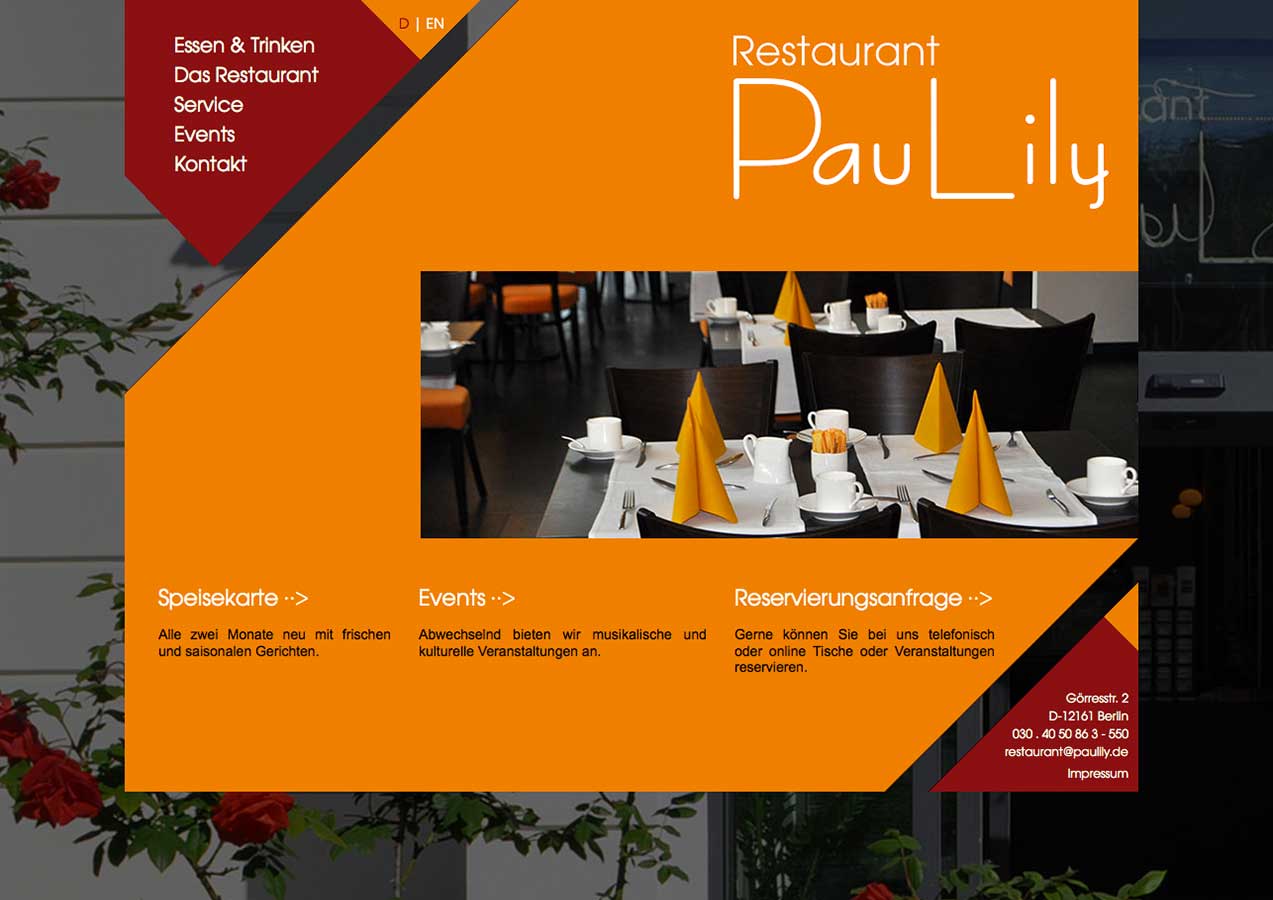 Website Restaurant PauLily